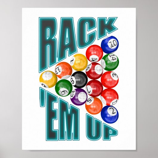 Rack-up Billiards Poster (Voorkant)