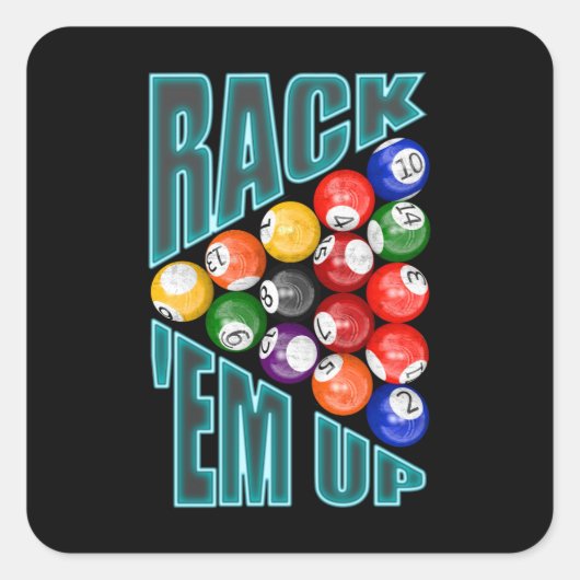 Rack-up Billiards Vierkante Sticker (Voorkant)