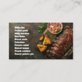 Rack van gebarbecuete ribben met kopieerruimte visitekaartje (Achterkant)