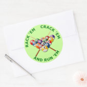 Rack ze Crack ze en run ze Ronde Sticker (Envelop)