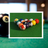 Racked Pool Balls on Pool Table Postcard Briefkaart