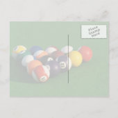 Racked Pool Balls on Pool Table Postcard Briefkaart (Achterkant)