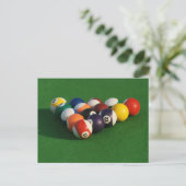 Racked Pool Balls on Pool Table Postcard Briefkaart (Staand voorkant)