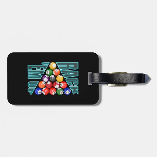 Rack'em Up Biljart Bagagelabel (Achterkant horizontaal)