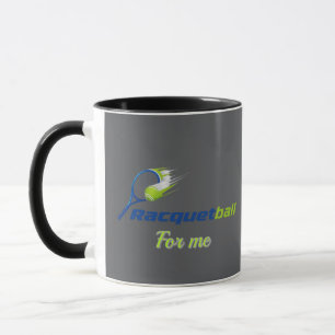 Racket Ball Logo Mok – Sportieve Energiebeker