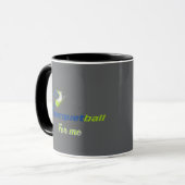 Racket Ball Logo Mug – Sporty Energy Cup Mok (Voorkant links)