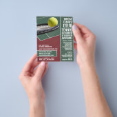 Racket & Ball, Tennis Lessen/Klassen Adverteren Flyer (Hand)