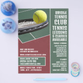 Racket & Ball, Tennis Lessen/Klassen Adverteren Flyer (Enkel)