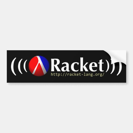 Racket Bumpersticker (Voorkant)