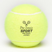 Racket Design, Pro Tennis Sport, gepersonaliseerd Tennisballen (Achterkant)