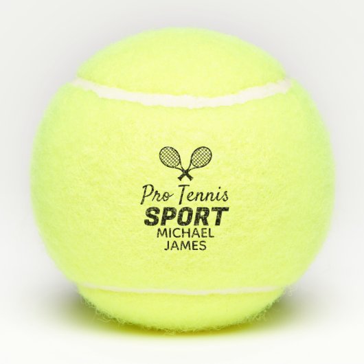 Racket Design, Pro Tennis Sport, gepersonaliseerd Tennisballen (Achterkant)