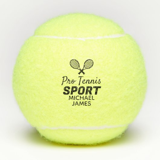 Racket Design, Pro Tennis Sport, gepersonaliseerd Tennisballen (Voorkant)