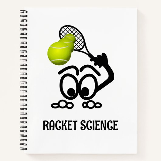 Racket Science Funny Tennis Player Notitieboek (Voorkant)