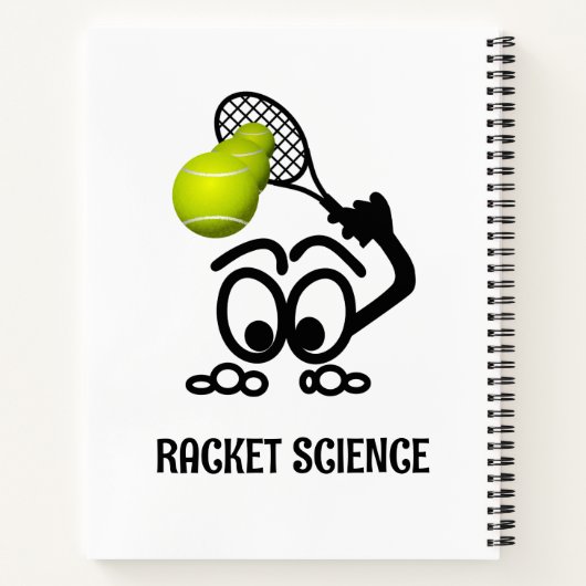 Racket Science Funny Tennis Player Notitieboek (Achterkant)