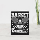 Racket Scientist - Badmintonspeler Atleet Shuttle Kaart (Voorkant)