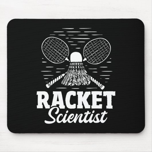 Racket Scientist - Badmintonspeler Atleet Shuttle Muismat (Voorkant)