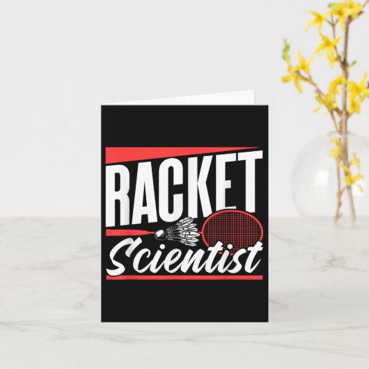 Racket Scientist Liefhebber Badminton Match Player Kaart (Gele Bloem)