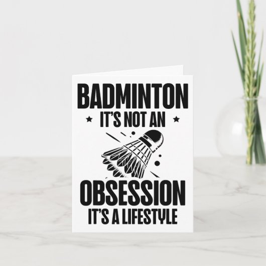 Racket Scientist Shuttle Badminton Speler Kaart (Voorkant)