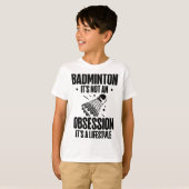 Racket Scientist Shuttle Badminton Speler T-shirt (Voorkant volledig)