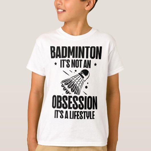 Racket Scientist Shuttle Badminton Speler T-shirt (Voorkant)