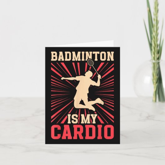 Racket Shuttle Badminton is mijn Cardio Birdie Kaart (Voorkant)