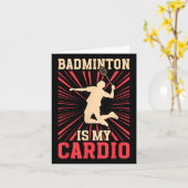Racket Shuttle Badminton is mijn Cardio Birdie Kaart (Gele Bloem)
