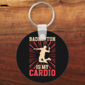 Racket Shuttle Badminton Is Mijn Cardio Birdie Sleutelhanger (Voorkant)