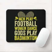 Racket Shuttle _ Badmintonspeler _ Goden spelen ba Muismat (Met muis)