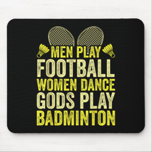 Racket Shuttle _ Badmintonspeler _ Goden spelen ba Muismat