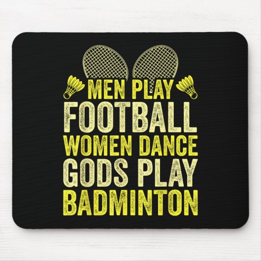 Racket Shuttle _ Badmintonspeler _ Goden spelen ba Muismat (Voorkant)