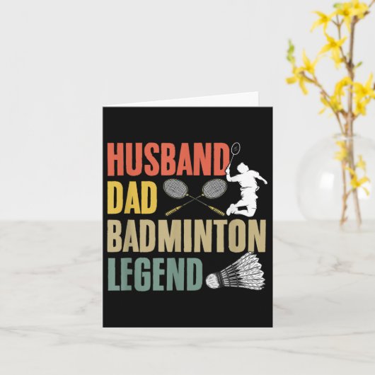 Racket Shuttle Sport Hobby Echtgenoot Vader Badmin Kaart (Gele Bloem)