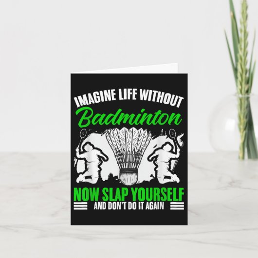 Racket Shuttle Sport Hobby leven zonder badminton Kaart (Voorkant)