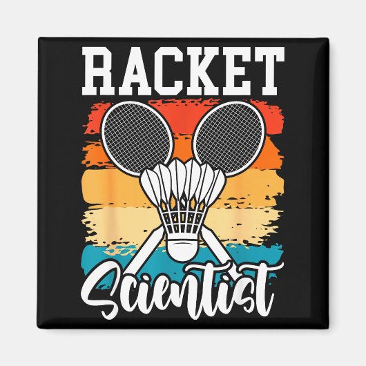 Racket Wetenschapper - Badminton Speler Atleet Shu Magneet (Voorkant)