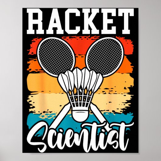 Racket Wetenschapper - Badminton Speler Atleet Shu Poster (Voorkant)
