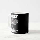 Racket wetenschapper Funny Badminton Koffiemok (Voorkant links)
