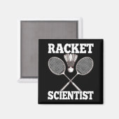 Racket Wetenschapper Grappig Badminton Magneet (Voorkant / Achterkant)