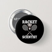 Racket Wetenschapper Grappig Badminton Ronde Button 5,7 Cm (Voorkant /achterkant)