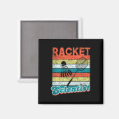 Racket Wetenschapper Grappige Badmintonspeler Shut Magneet (Voorkant / Achterkant)