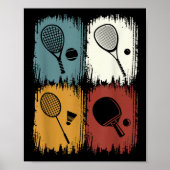 Racketlon, Tournament Sport With 4 Disciplines Poster (Voorkant)