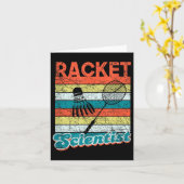 Racketwetenschapper Funny Badminton Player Shuttle Kaart (Gele Bloem)