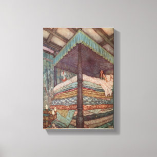 Rackham Fairytal Canvas Princess en de erwt Afdruk