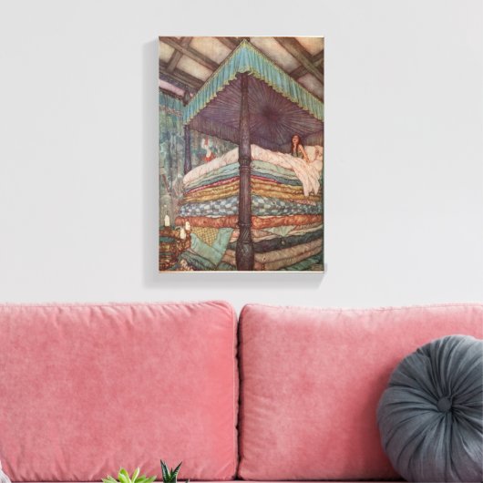 Rackham Fairytal Canvas Prinses en de Erwt (Insitu (Woonkamer))