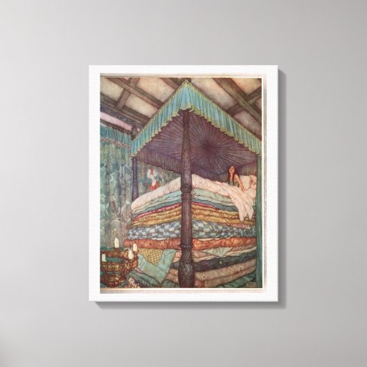 Rackham Fairytal Canvas Prinses en de Erwt Afdruk (Voorkant)