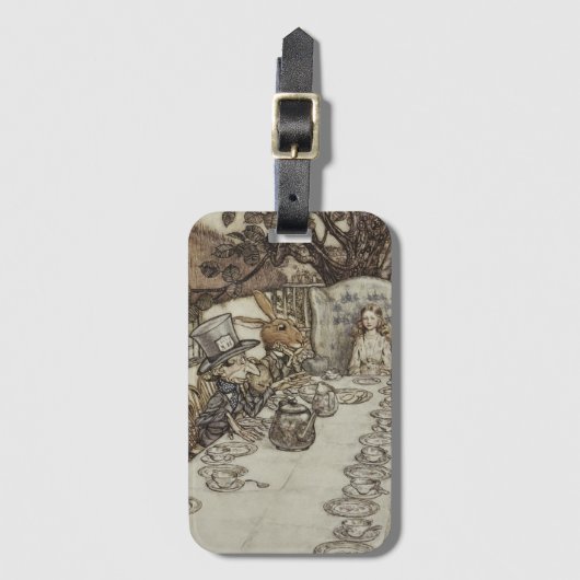 Rackham Mad Tea Party Alice in Wonderland Bagagelabel (Voorkant (verticaal))