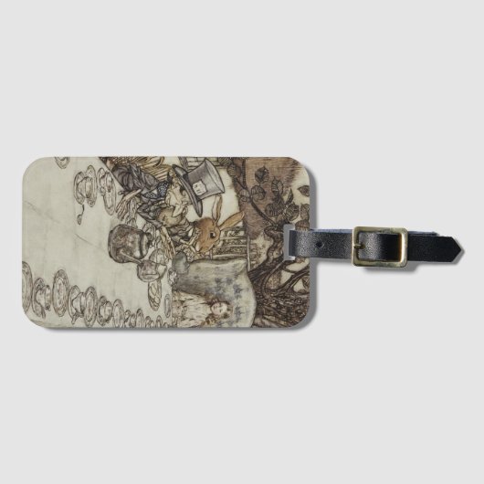  Rackham Mad Tea Party Alice in Wonderland Bagagelabel (Voorkant (horizontaal))