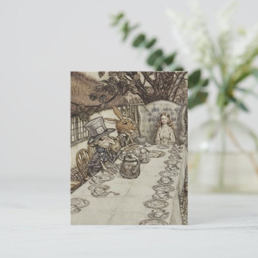 Rackham Mad Tea Party Alice in Wonderland Briefkaart (Staand voorkant)