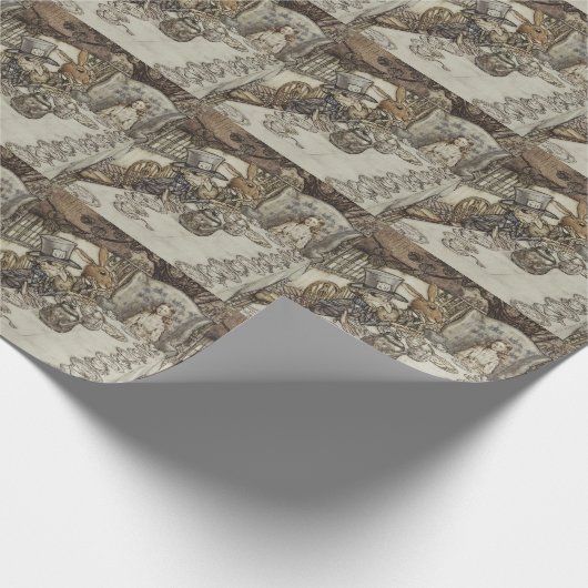  Rackham Mad Tea Party Alice in Wonderland Cadeaupapier (Hoek)