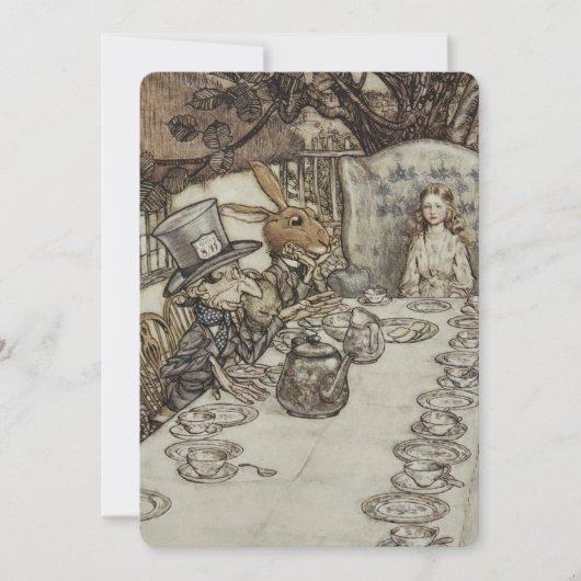  Rackham Mad Tea Party Alice in Wonderland Kaart (Voorkant)