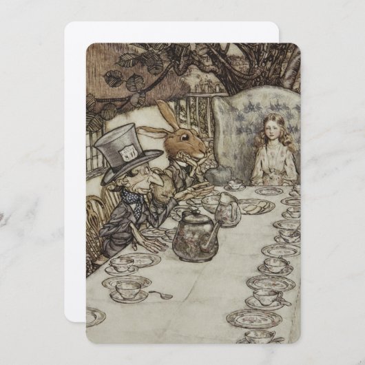  Rackham Mad Tea Party Alice in Wonderland Kaart (Voorkant / Achterkant)