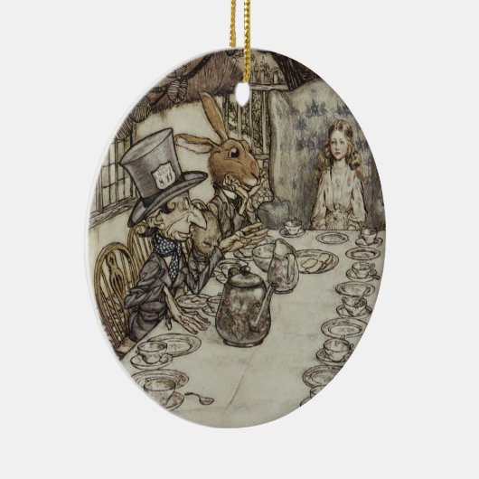 Rackham Mad Tea Party Alice in Wonderland Keramisch Ornament (Rechts)